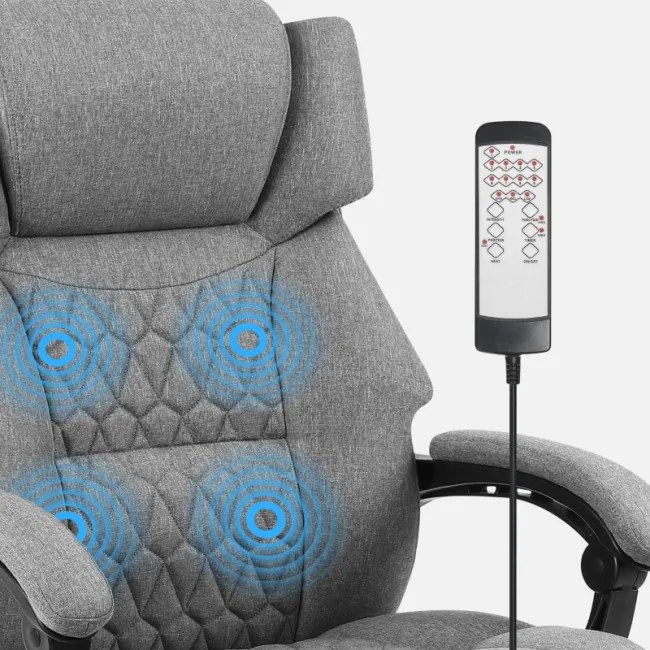 Masážne kancelárske kreslo Boss 6.0 sivé