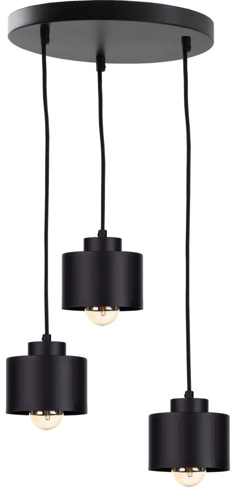 Keter Lighting Luster na lanku SIMPLY BLACK 3xE27/60W/230V pr. 32 cm KE0072