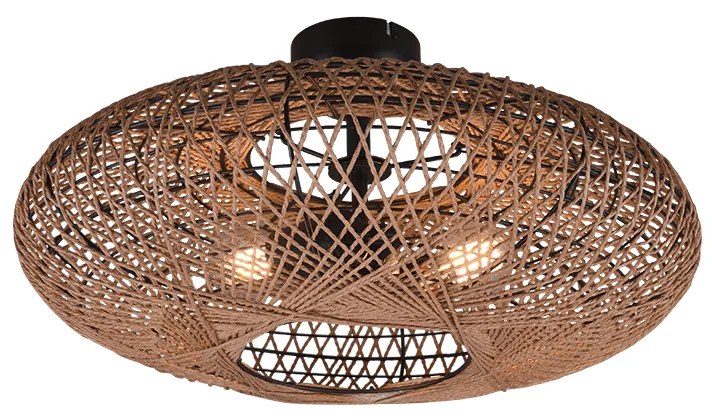 TRIO 612300236 HEDDA stropné svietidlo D520mm 2xE27 matná čierna, sisal