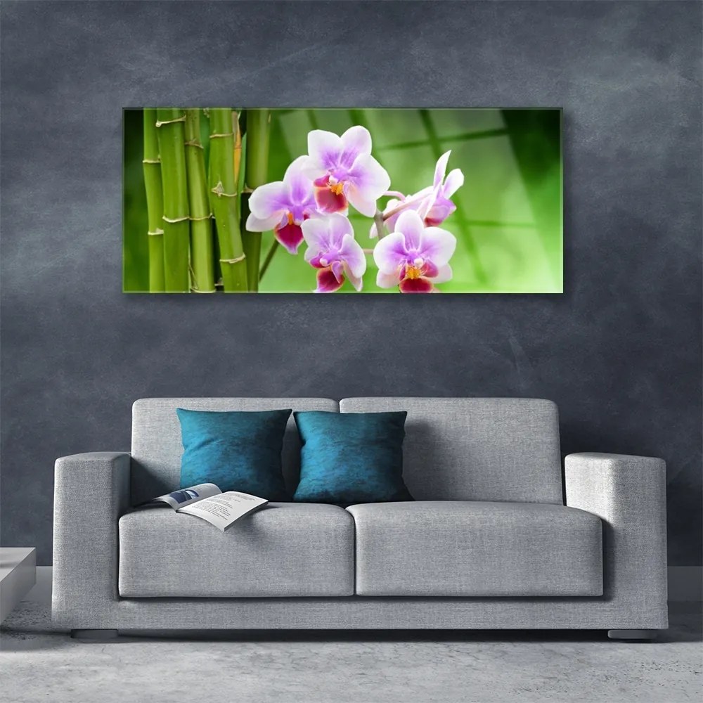 Obraz plexi Bambus orchidea kvety zen 125x50 cm