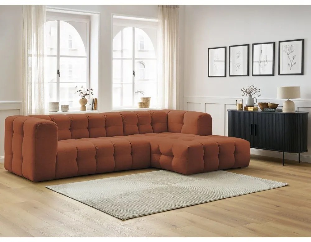 Rohová pohovka v tehlovej farbe Cloud – Bobochic Paris