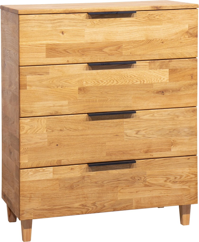XXXLutz KOMODA, dub, farba jelše, 80/100/40 cm Linea Natura - Komody - 000725004103