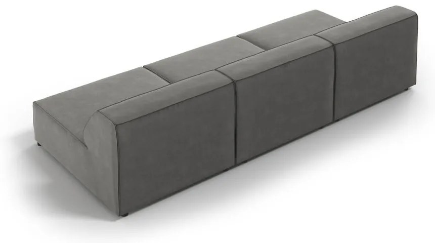 Sivá zamatová pohovka 240 cm Jodie – Micadoni Home