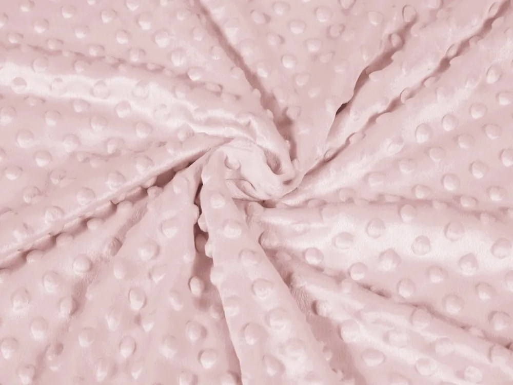 Biante Detské posteľné obliečky do postieľky Minky 3D bodky MKP-032 Púdrovo ružové Do postieľky 90x120 a 40x60 cm