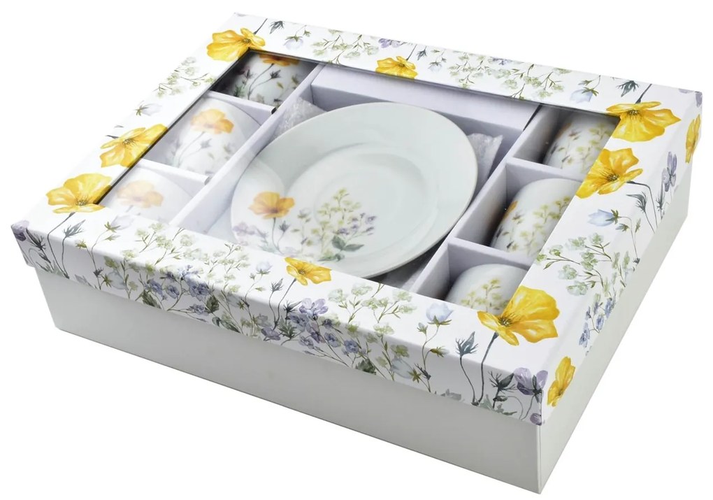 Porcelánová šálka s podšálkou Joy Spring 250 ml sada 6ks