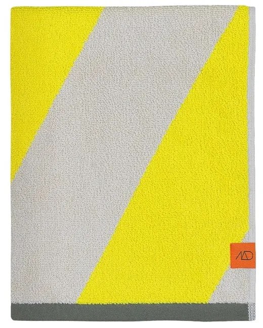 Žltá froté osuška z bio bavlny 70x133 cm Diagonal - Mette Ditmer Denmark