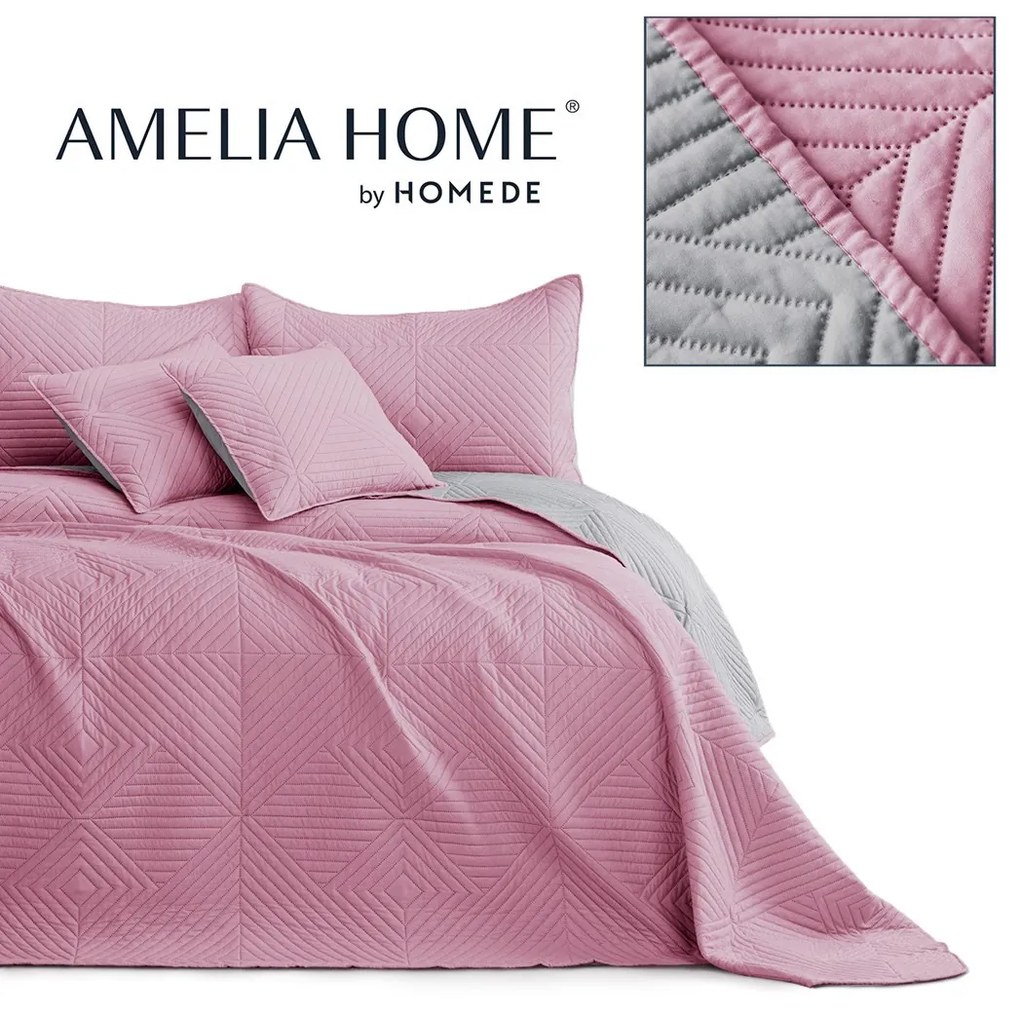 AmeliaHome Prehoz na posteľ Sofia ružový, velikost 170x270