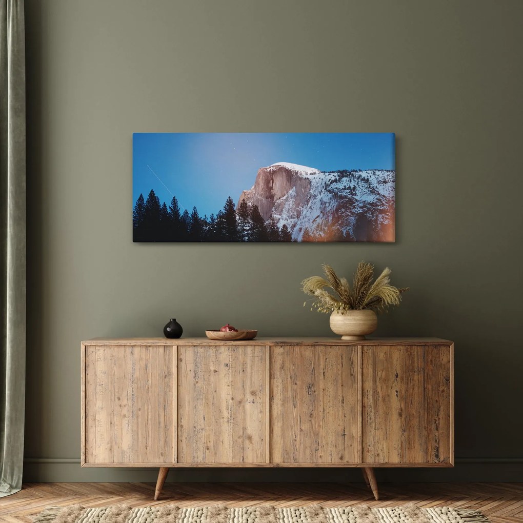 Obraz - Nočný vrchol hôr (120x50 cm)