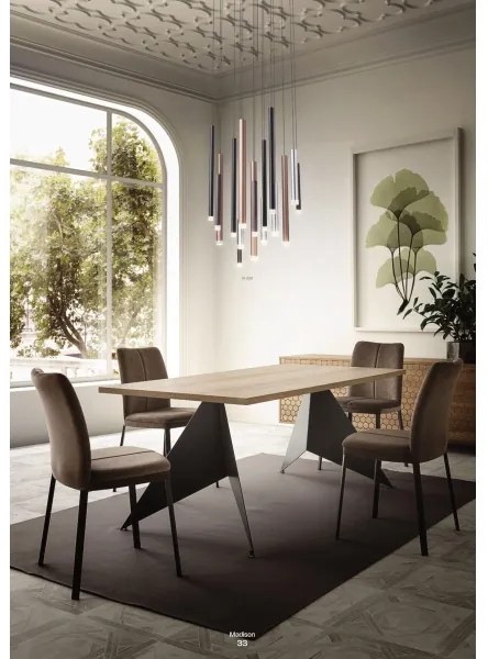 Redo 01-2052 - LED Luster na lanku MADISON 8xLED/4W/230V čierna