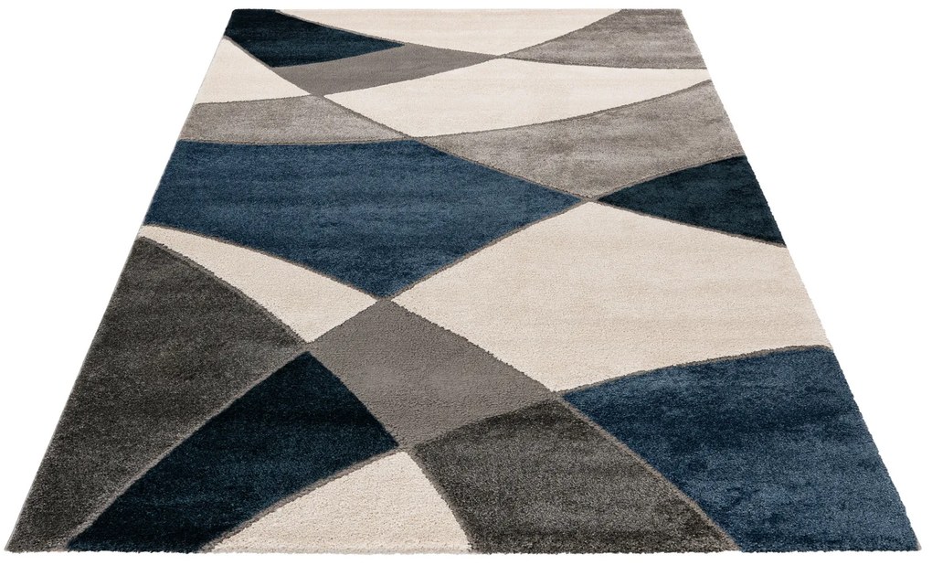 Obsession, Kusový koberec My Frisco 282 Blue, 120x170, modrá, obývacia izba