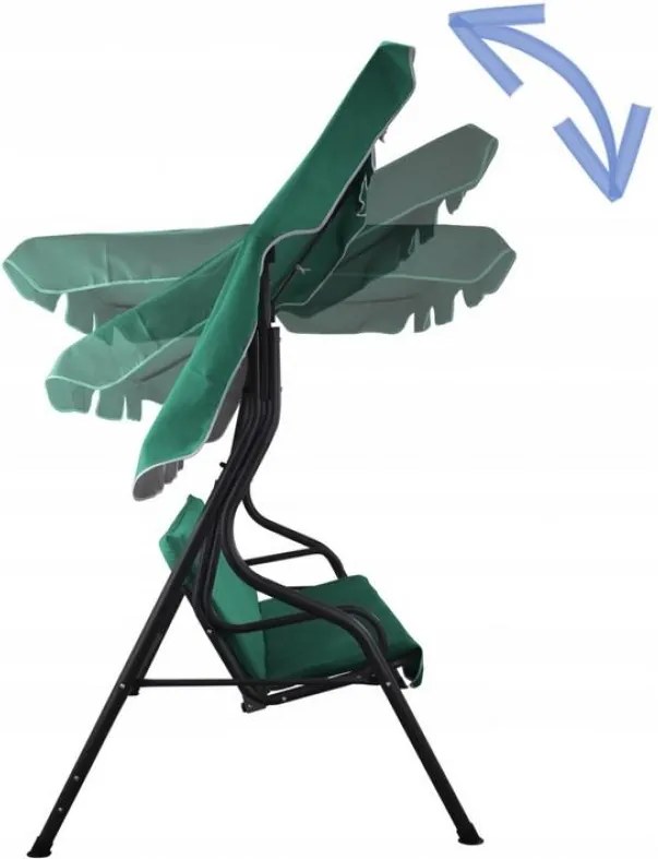 Zahradní houpačka GOODHOME tmavě zelená