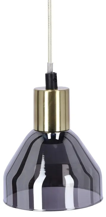 Candellux Čierno-zlatý závesný luster Gregory pre žiarovku E14 31-78391