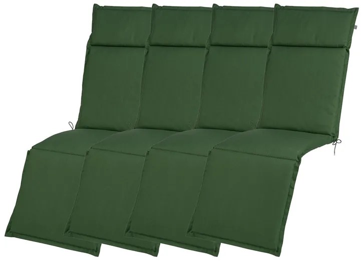 Livarno home Polstrovaná podložka na kreslo Houston, zelená, 4 kusy  (800006036)