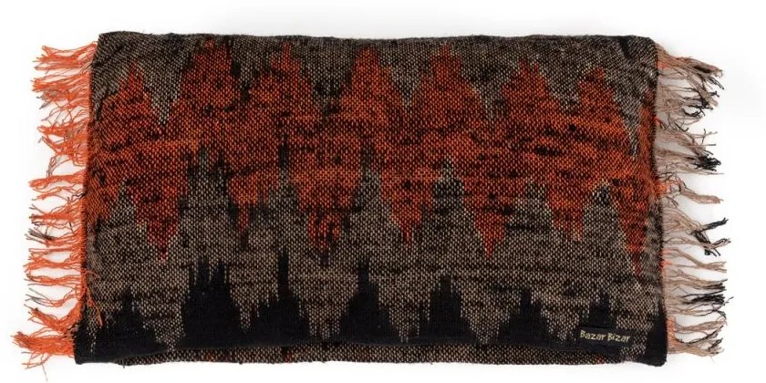 BAZAR BIZAR The Oh My Gee Cushion Cover - Black Orange - 30x50 obliečka