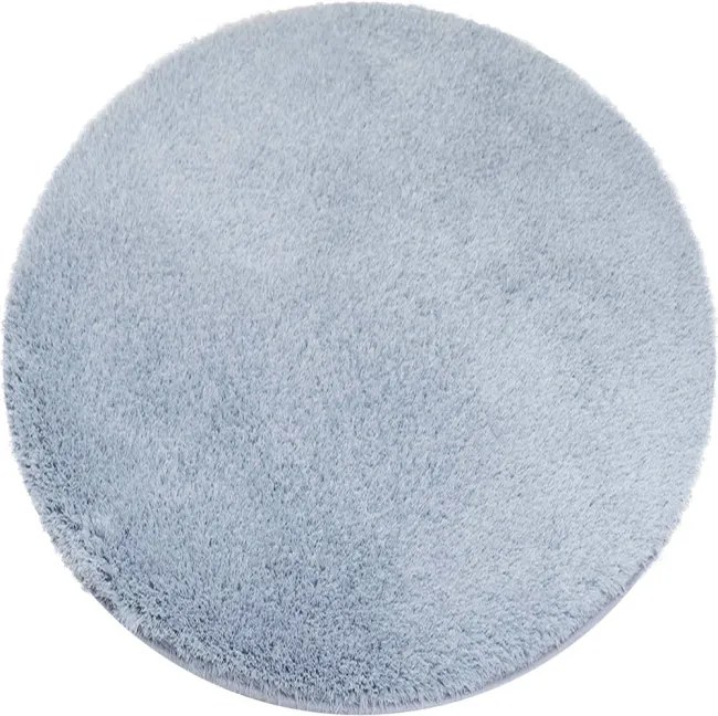 Protišmykový koberec ALPACA strieborný kruh