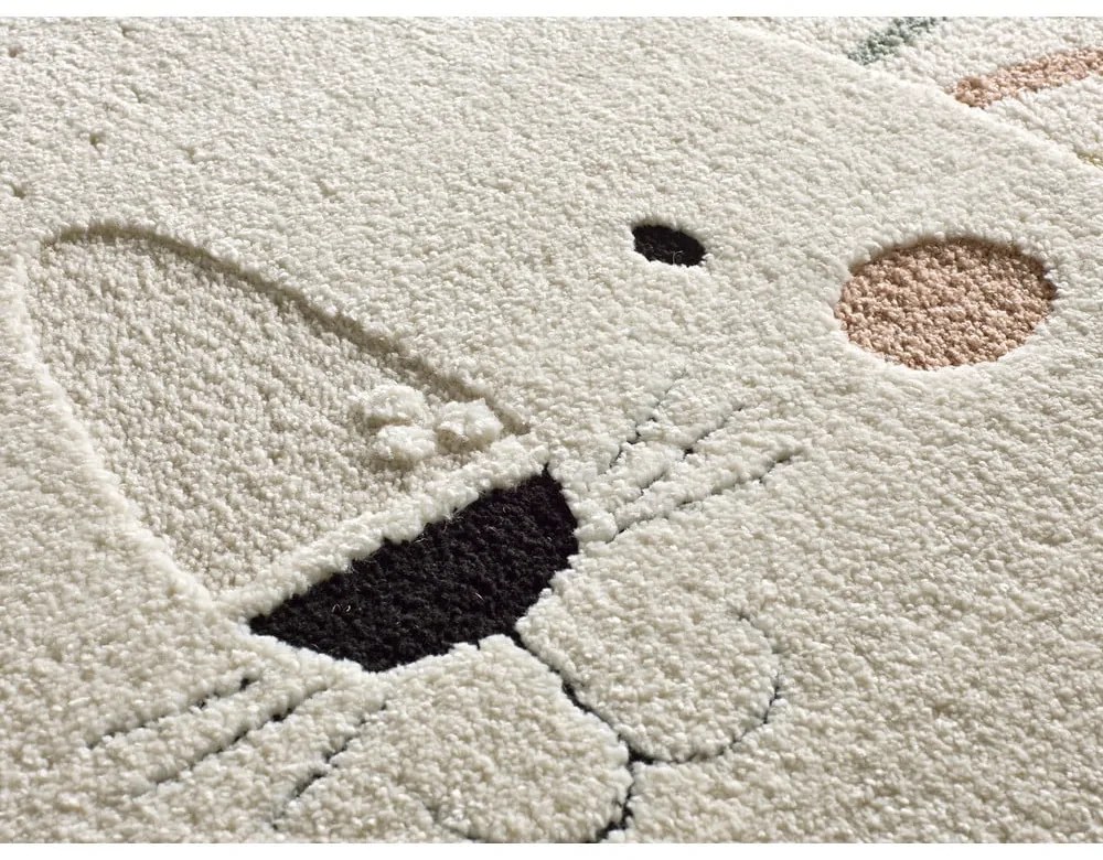 Krémovobiely detský koberec ø120 cm Clown – Universal