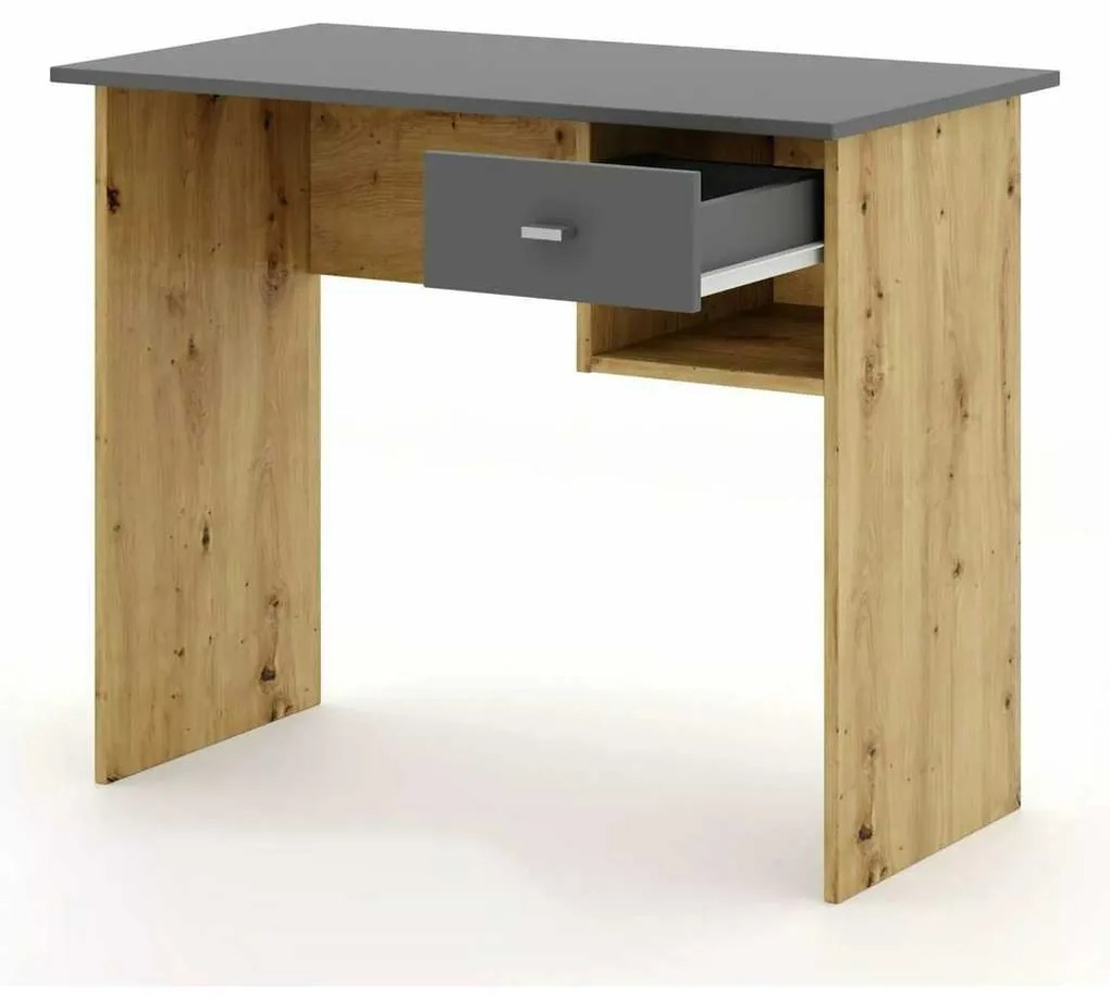 Písací stôl Rosebank, dub artisan / antracit