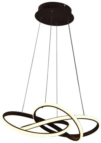 LED Stmievateľný luster na lanku LED/65W/230V 3000-6500K hnedá + diaľkové ovládanie
