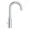Grohe Start Edge - Umývadlová batéria s otočným výtokom a výpustom, chróm 24201001