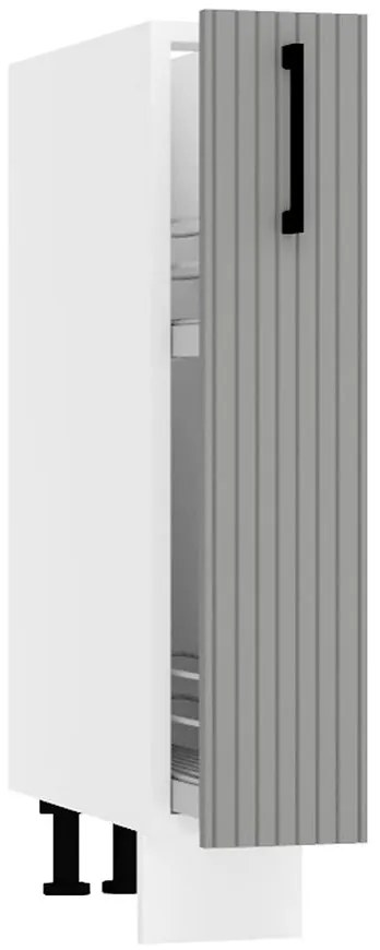 Skrinka do kuchyne  Kate d15 cargo + kos šedá mat