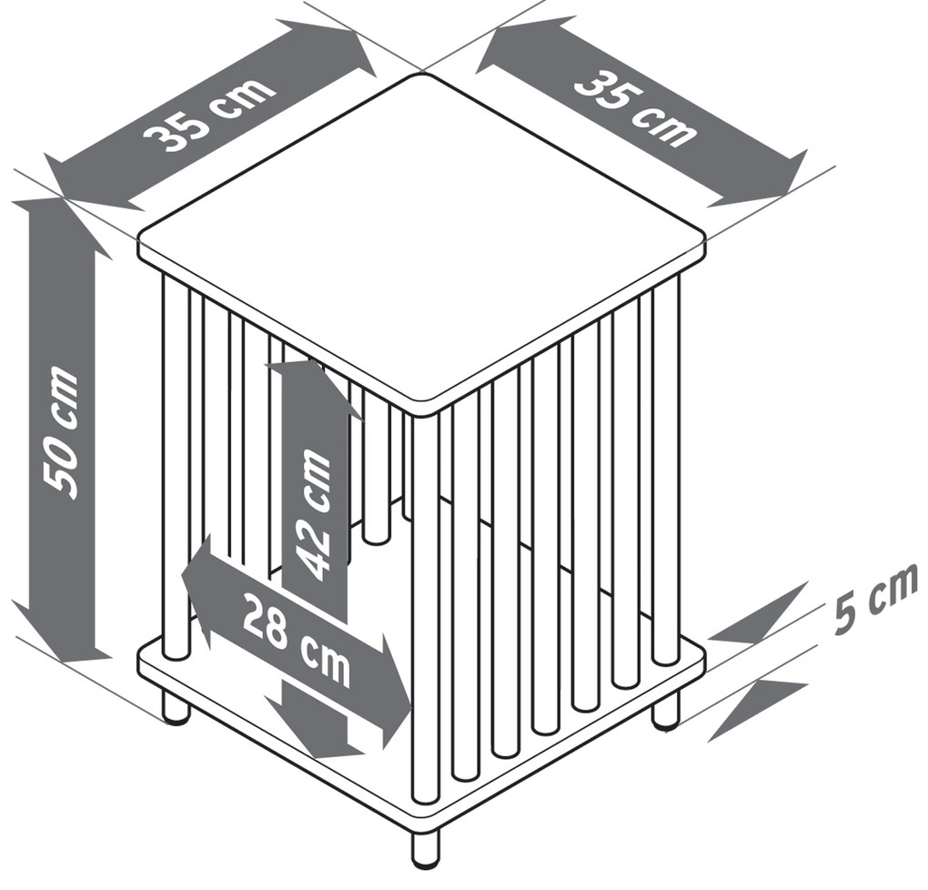 Ozdobný odkladací stolík
