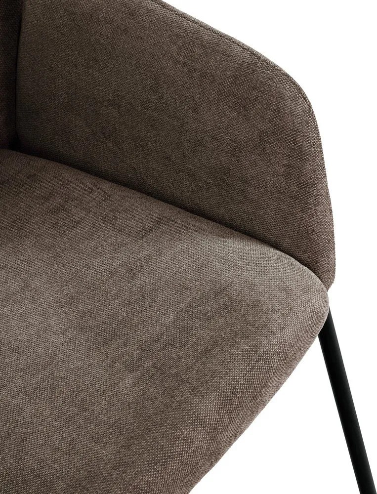 Broskyňové čalúnené jedálenské kreslá v súprave 2 ks Aslin – MOME