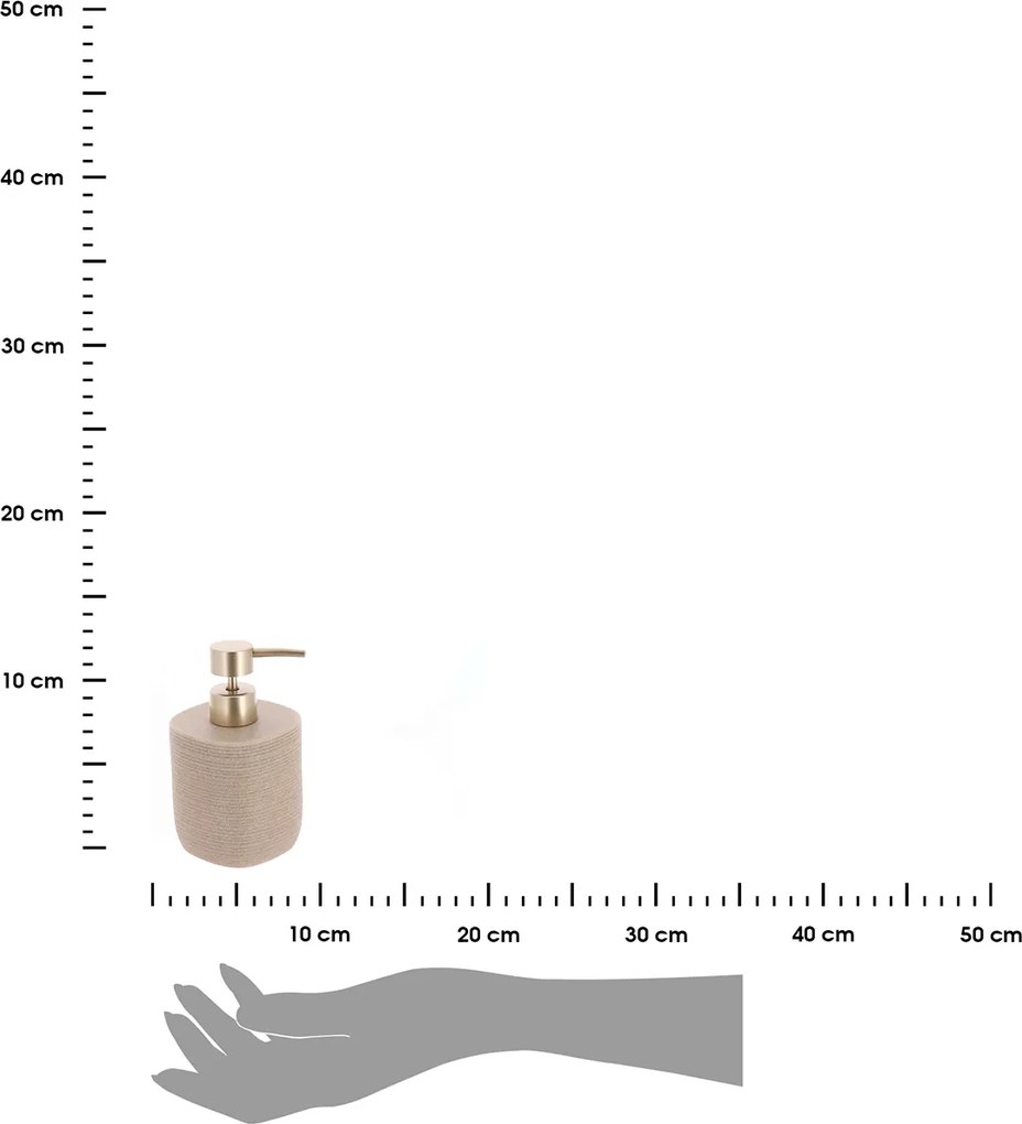 Dávkovač mydla Neil, béžová/so zlatými prvkami, 400 ml