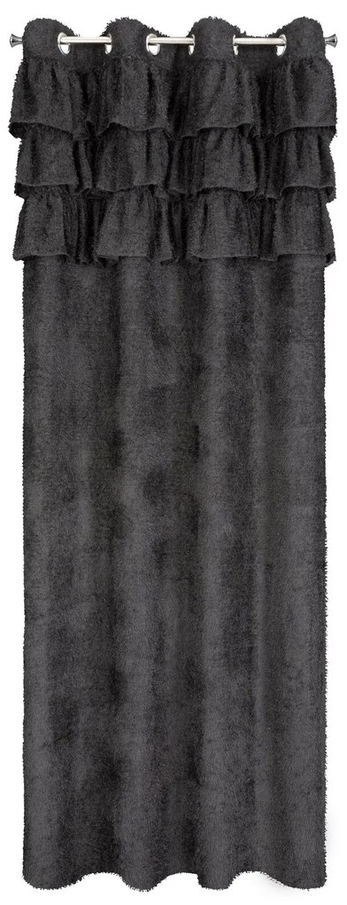ZÁVES NA KRÚŽKOCH AGIS 2 140X250 CM ČIERNA