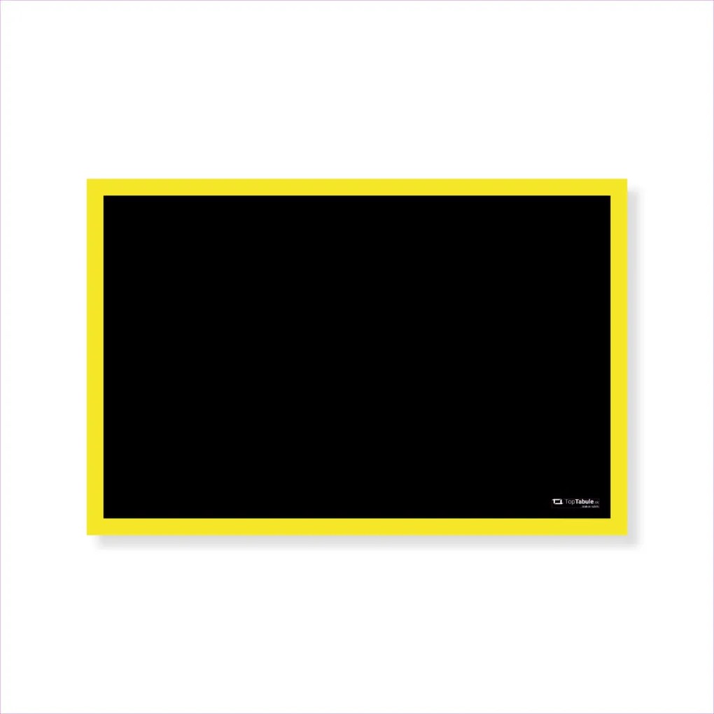 Toptabule.sk KRTCL02 Čierna kriedová tabuľa v žltom drevenom ráme 60x40cm / nemagneticky /