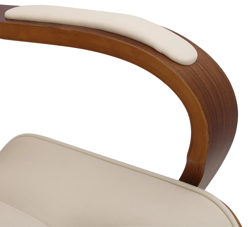 Design-Shop Kancelárska stolička Yankton - Orech / Krémová