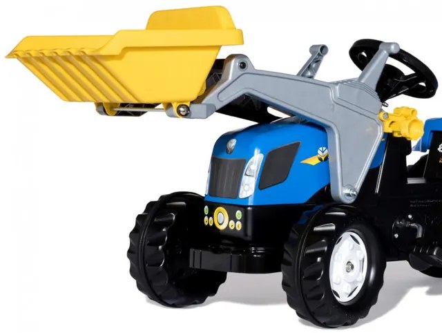 Šlapací traktor s prívesom a lyžicou Rolly Toys 023929 New Holland