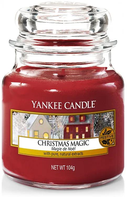 Yankee Candle červené vonná sviečka Christmas Magic Classic malá