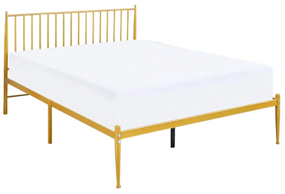 Kovová posteľ 160x200 ZAHARA zlatý náter