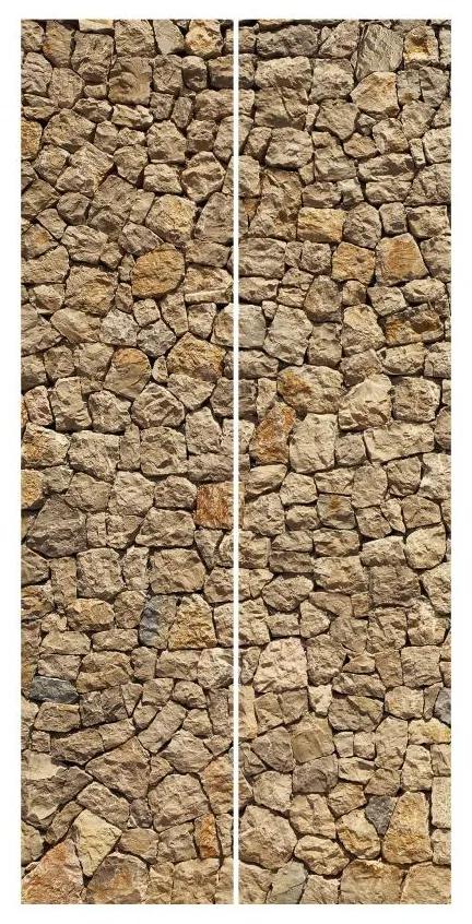 Súprava posuvnej záclony - Old Wall Of Paving Stone -2 panely