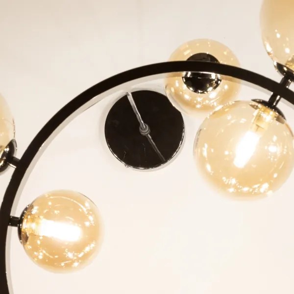 Brilagi - LED závesný luster na lane MILLA 15xG9/3W/230V čierny chróm/zlatá