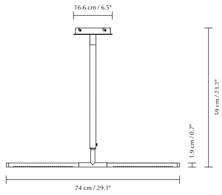 Čierne kovové LED závesné svietidlo s kovovým tienidlom Omni Ceiling – UMAGE