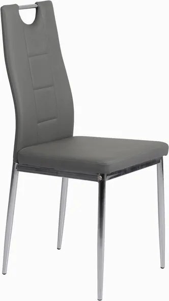 Jedálenská stolička Melania, šedá ekokoža