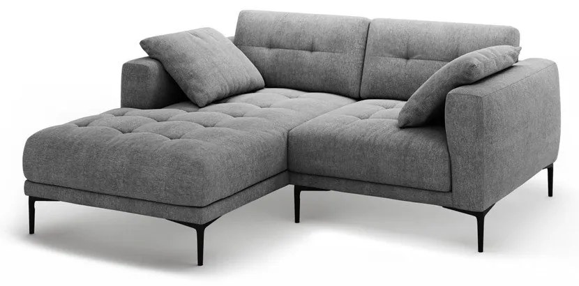 Sivá rohová pohovka (ľavý roh/s leňoškou) Bemy – Micadoni
