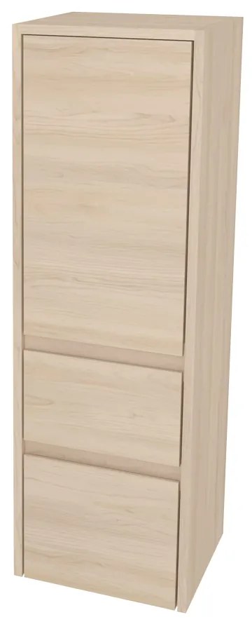 Mereo, Mereo Opto kúpeľňová skrinka vysoká 125 cm, ľavé otváranie, Multidecor, Javor Hard šampanský, MER-CN995LJHS2
