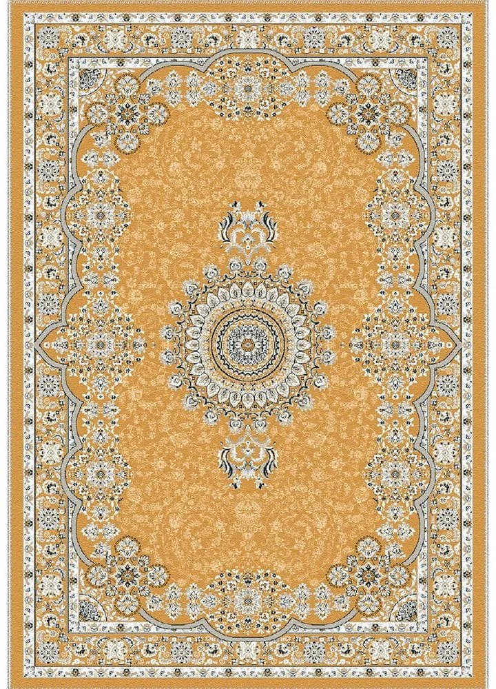 Žltý koberec Vitaus Luka, 80 x 150 cm