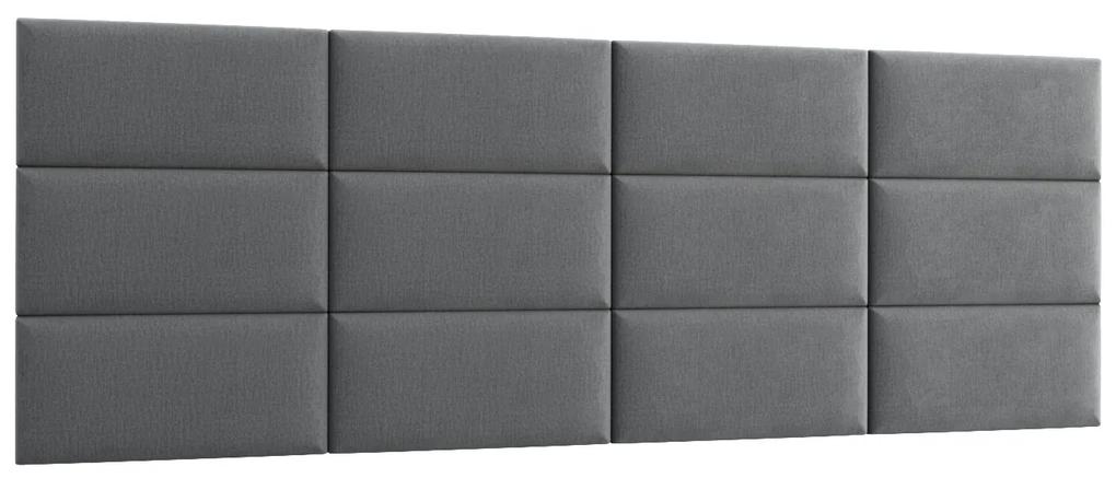 Set 12 čalúnených panelov Quadra 240x90 cm (sivá). Vlastná spoľahlivá doprava až k Vám domov. 1052014