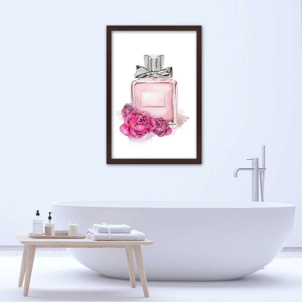 Gario Plagát Kvety a parfum vo flakóne Farba rámu: Bez rámu, Rozmery: 30 x 45 cm