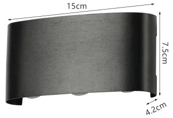 Brilagi - LED Vonkajšie nástenné svietidlo FLAREBOX LED/6W/230V čierna IP65