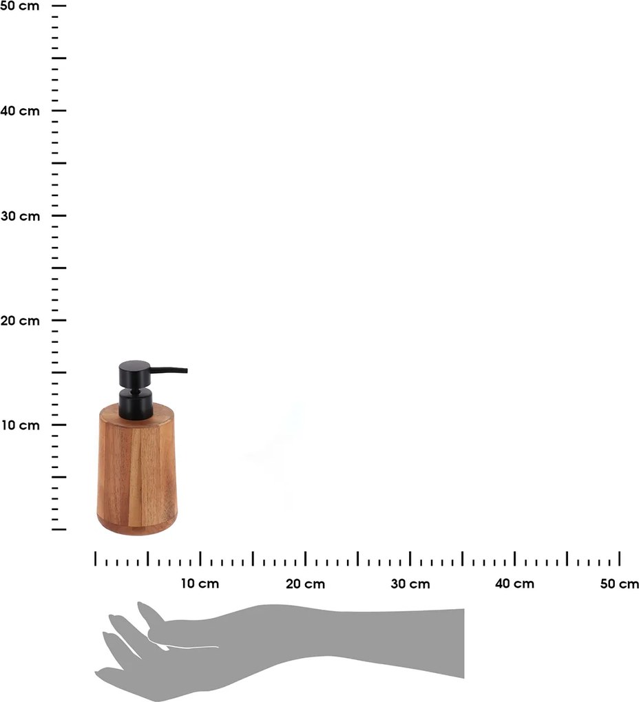 Dávkovač mydla Acacia, hnedá/s čiernymi prvkami, 200 ml