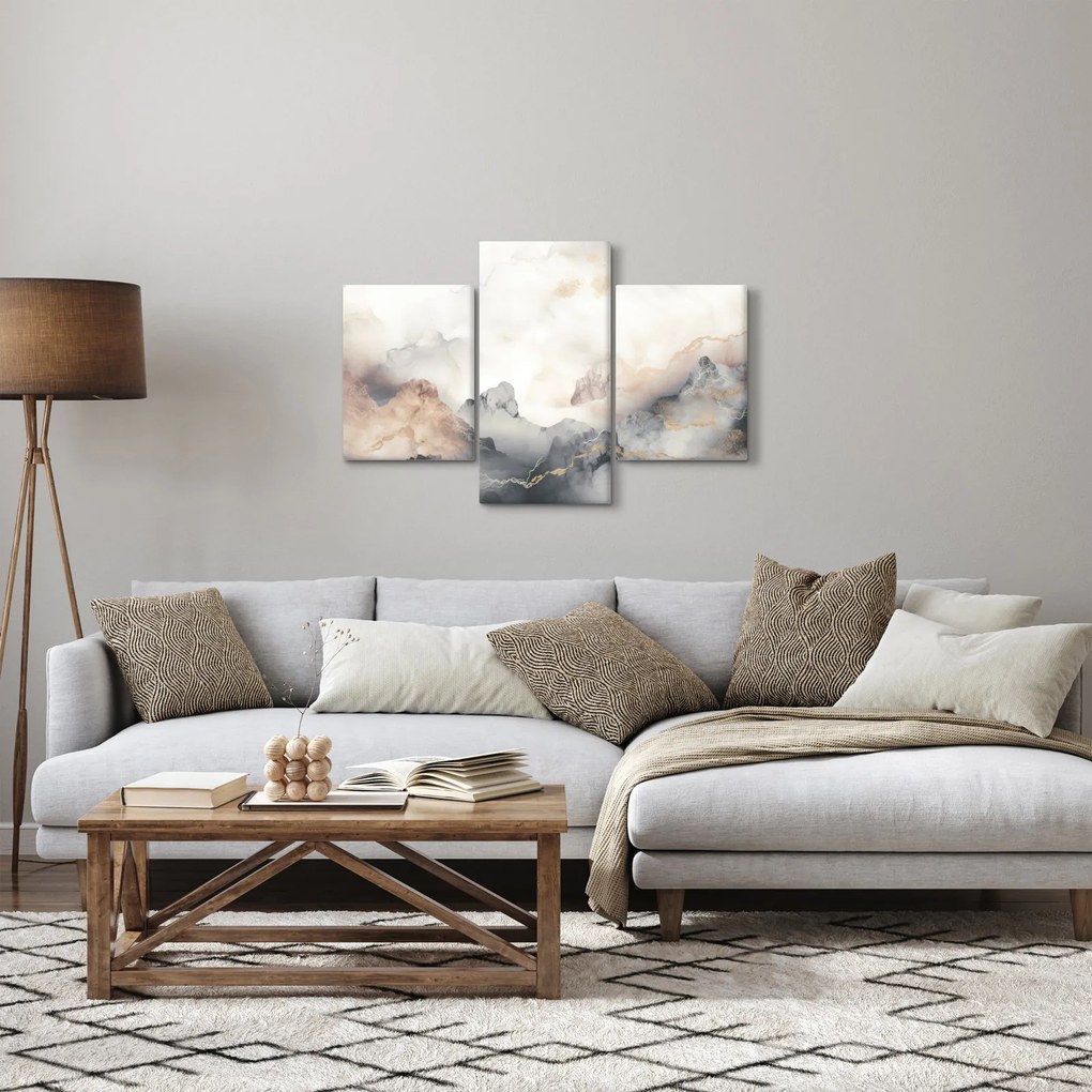 Obraz - Abstrakcia hôr s textúrou mramoru (90x60 cm)