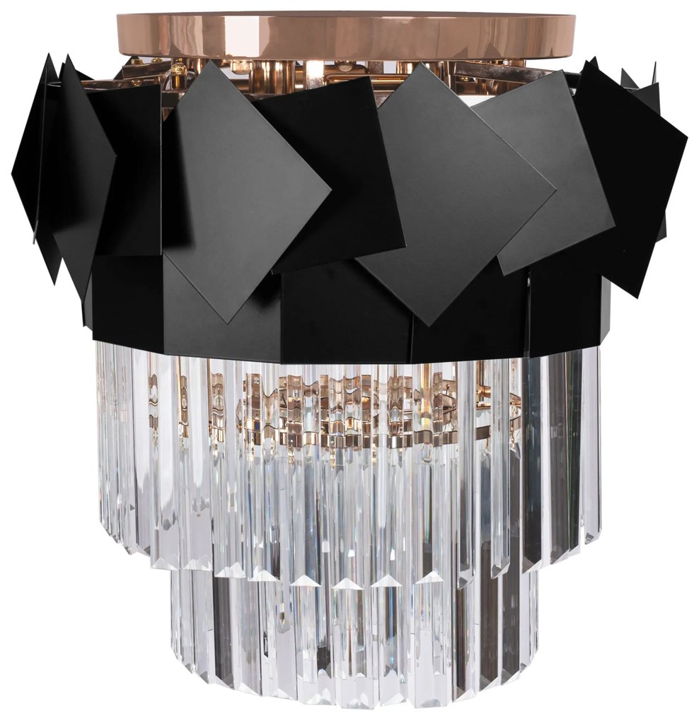 Toolight Toolight, stropné svietidlo 6xE14, APP1309-C, čierna-ružové zlato, OSW-52100