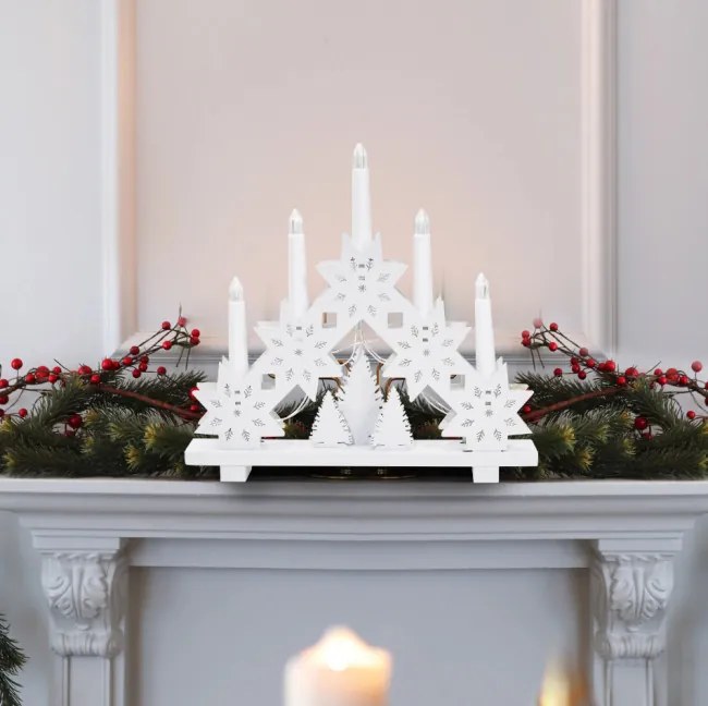 Vianočná dekorácia LED svietnik 371720