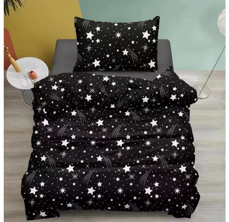 Obliečky z mikrovlákna NOČNÁ OBLOHA čierne Rozmer obliečky: 70 x 90 cm | 140 x 220 cm