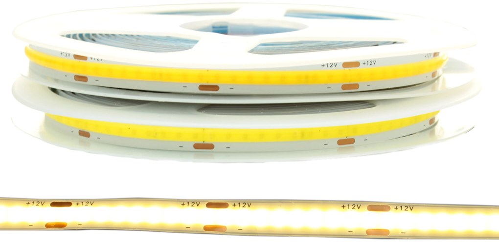 BERGE LED pásik - COB - 60W - 12W/m - IP44 - 12V - 5m - studená biela
