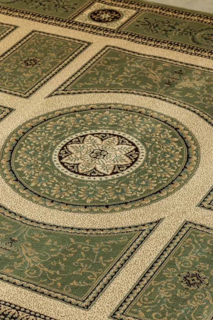 Hanse Home, Kusový koberec Herat 105991 Green Cream, 120x170, zelená, chodba / predsieň